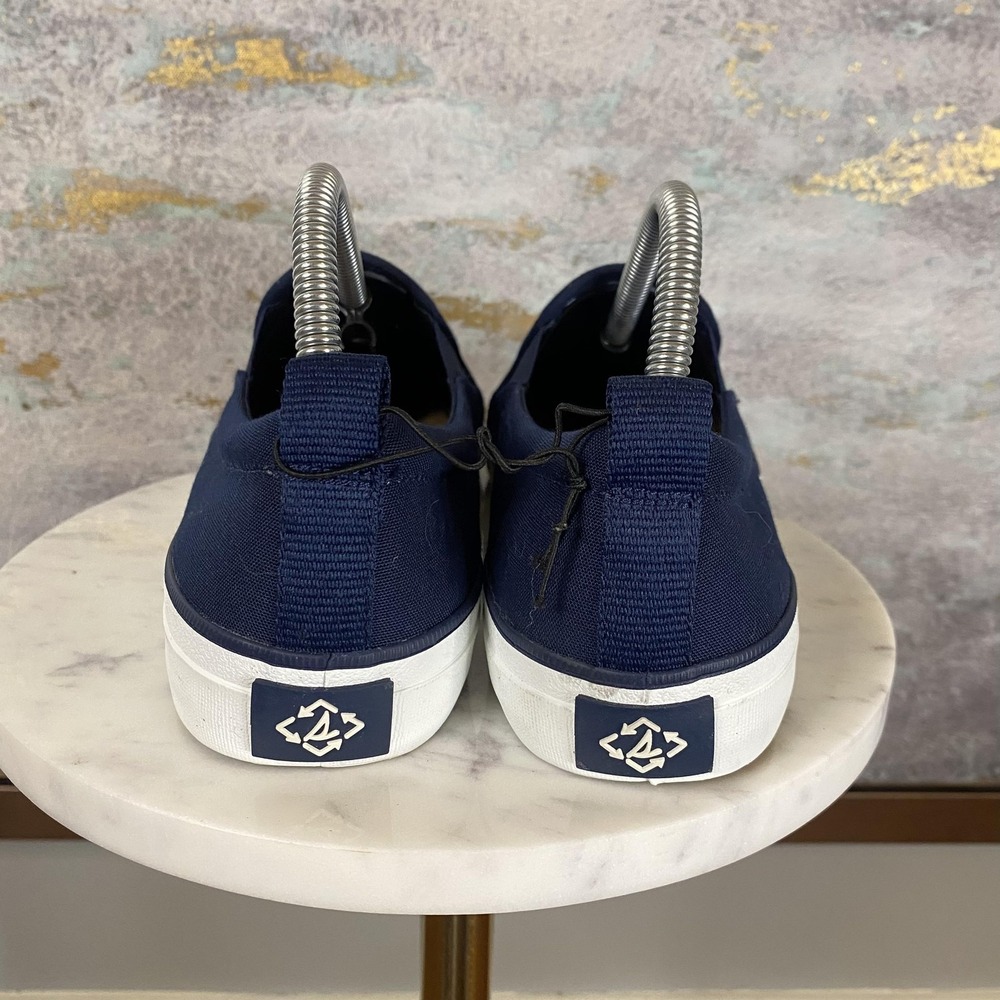 Sperry Shoes Womens Size 9.5W Blue Canvas Slip On Casual Sneakers STS88140 - Picture 4 of 10